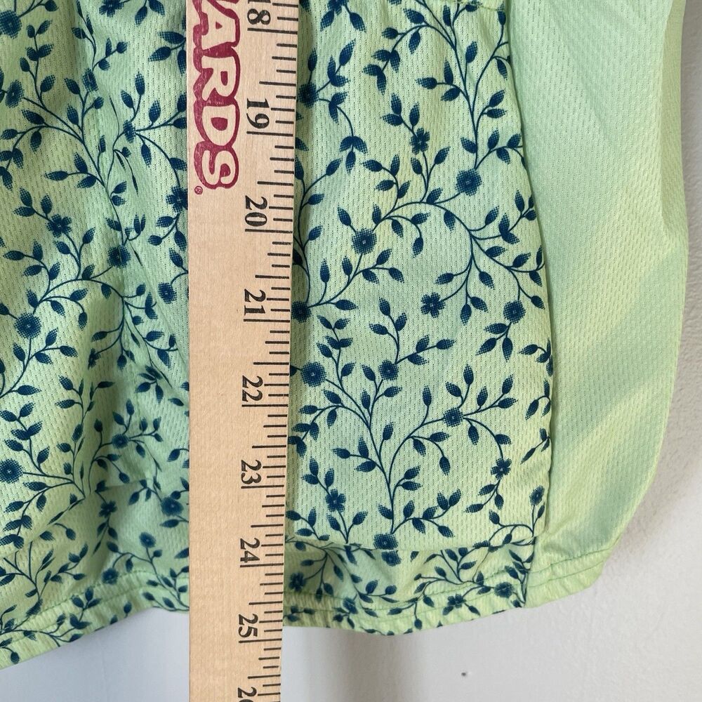 Pearl Izumi Vtg 2002 Cycling Jersey Top Sleeveless Floral Green Blue Size Medium - Picture 11 of 11